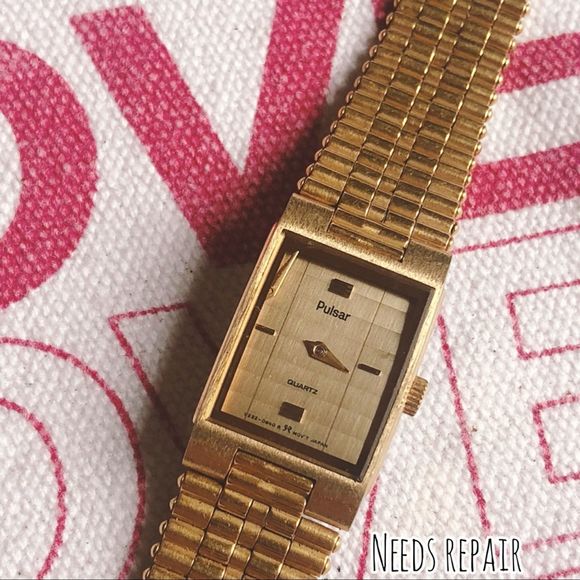 Vintage Other - Vintage Pulsar Retro Rectangular Wrist Watch
